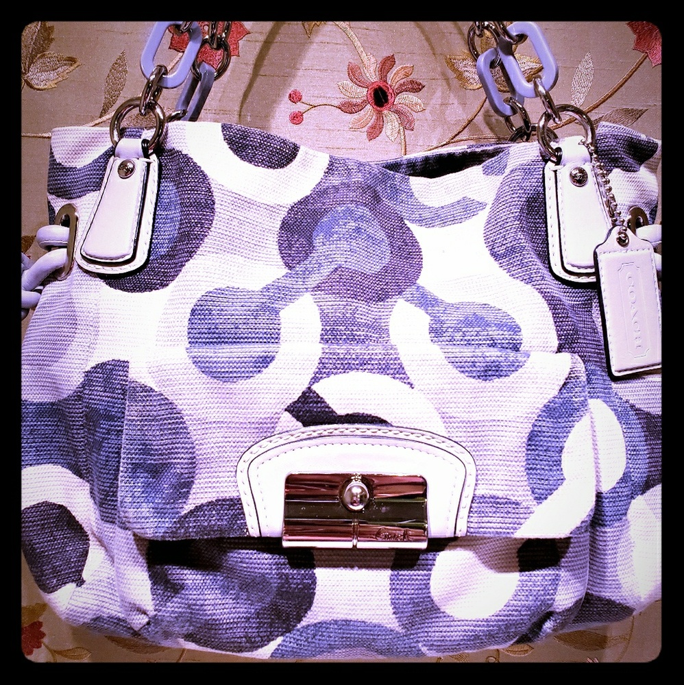 Coach blue Jean and leather purse